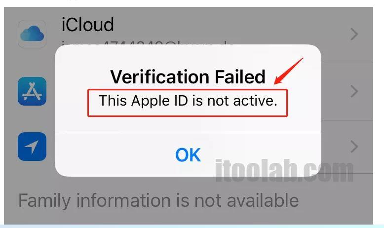 iCloud / Apple ID This preson is not Active fast |  اصلاح مشكلة فشل التحقق بسرع وقت ممكن